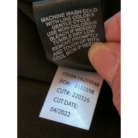 Torrid Button Down Blouse Women's 2X Black Ruffled front Smocked Waist Chiffon - Picture 10 of 15